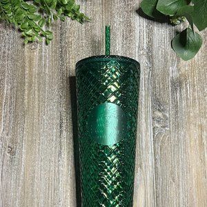 Starbucks Jeweled Emerald Green Venti Tumbler 24oz Spring 2022